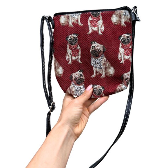 SIGNARE Pug Tapestry Small Crossbody Bag – NWOT - Picture 3 of 8